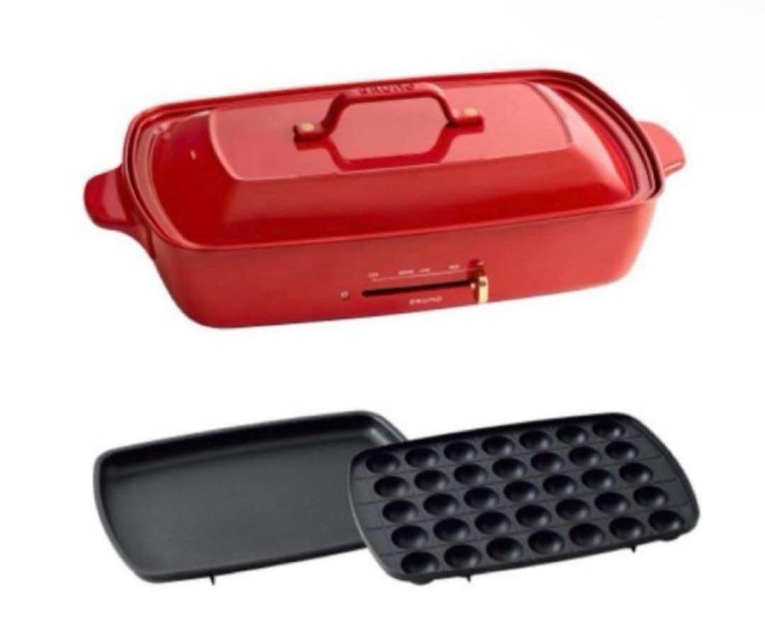 BRUNO ホットプレート グランデサイズ　レッド　新品未使用
