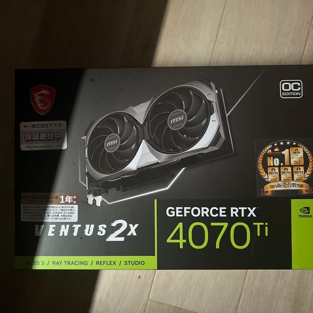 グラフィックボード・グラボ・ビデオカード MSI GeForce RTX 4070 Ti VENTUS 2X