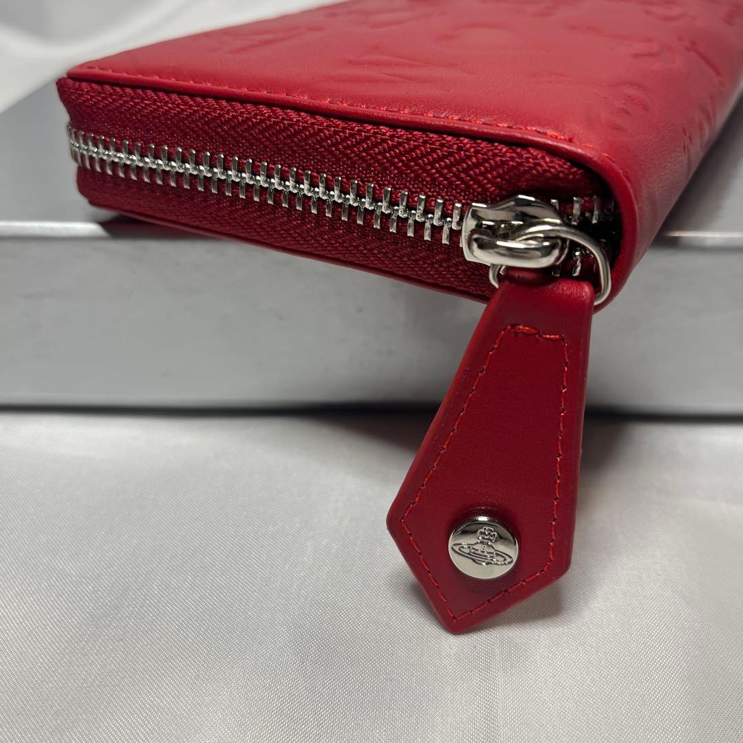 新品 Vivienne Westwood レッド ヴィヴィアン柄 赤内装 長財布