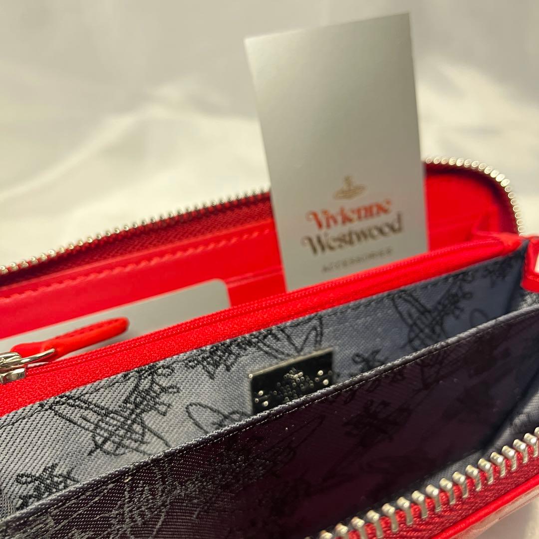 新品 Vivienne Westwood レッド ヴィヴィアン柄 赤内装 長財布