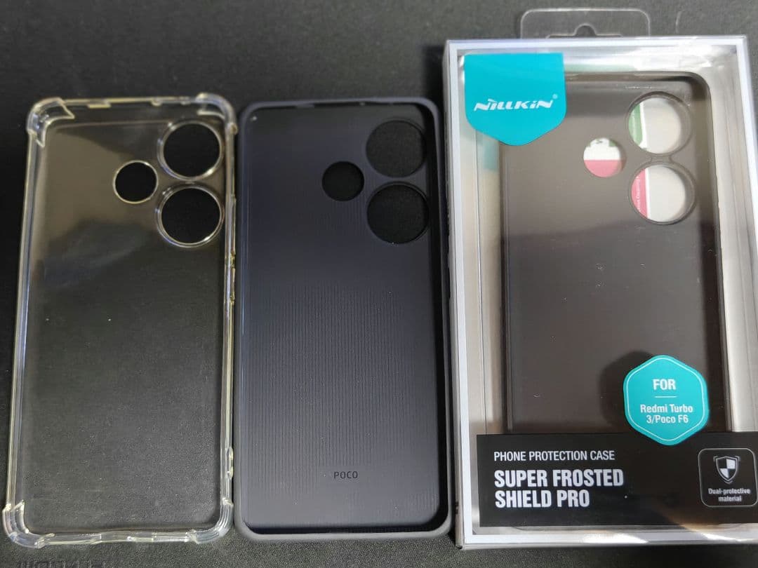 POCO F6 本体 8G.256GB ケース、フィルム付き　チタンカラー