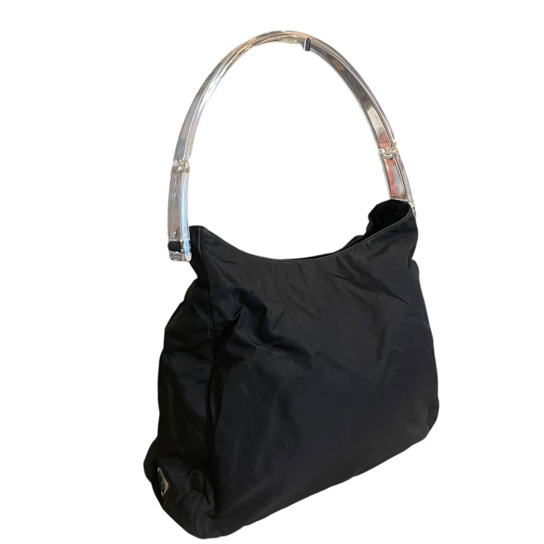 PRADA ナイロン ハンドバッグ クリアハンドル
