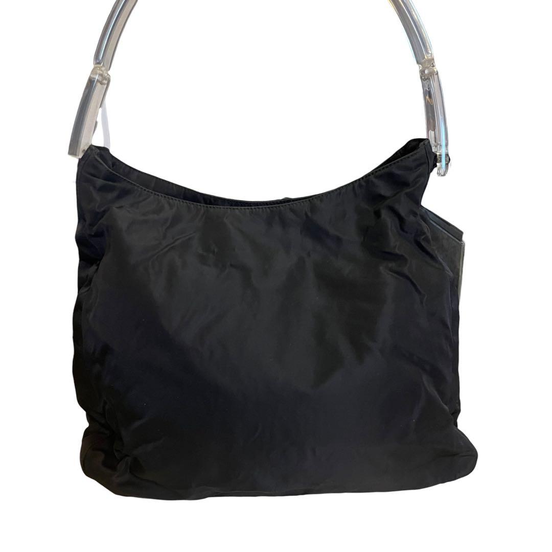 PRADA ナイロン ハンドバッグ クリアハンドル