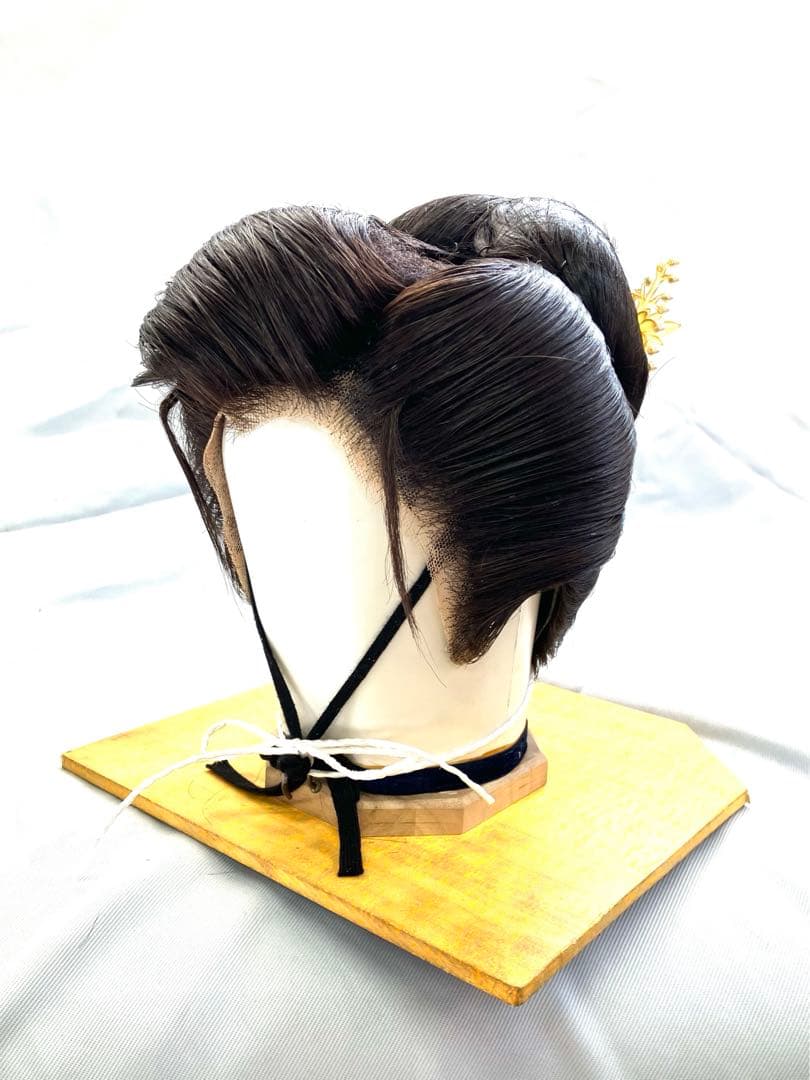 今西、小サイズ、夜会巻き、中古舞踊かつら、日本髪かつら、大衆演劇かつら、ケース付