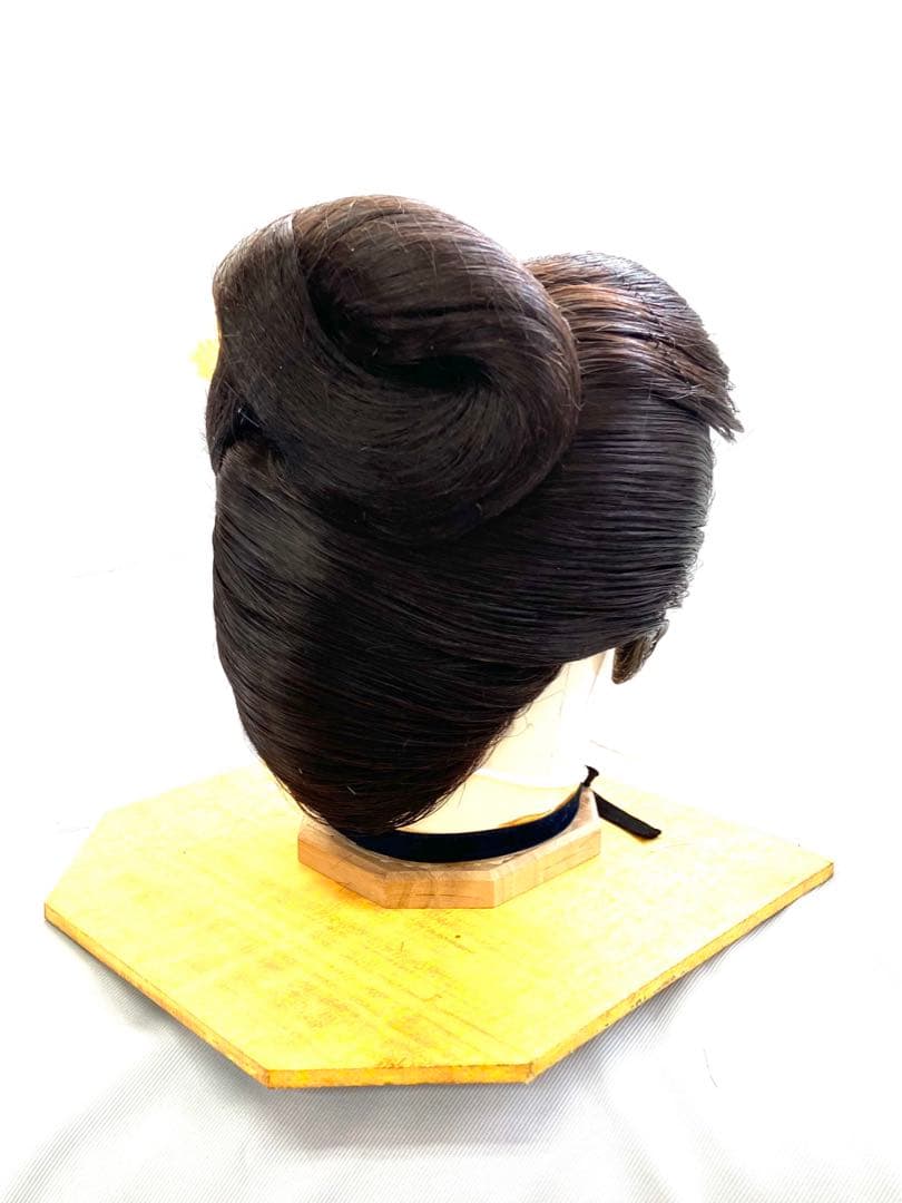 今西、小サイズ、夜会巻き、中古舞踊かつら、日本髪かつら、大衆演劇かつら、ケース付