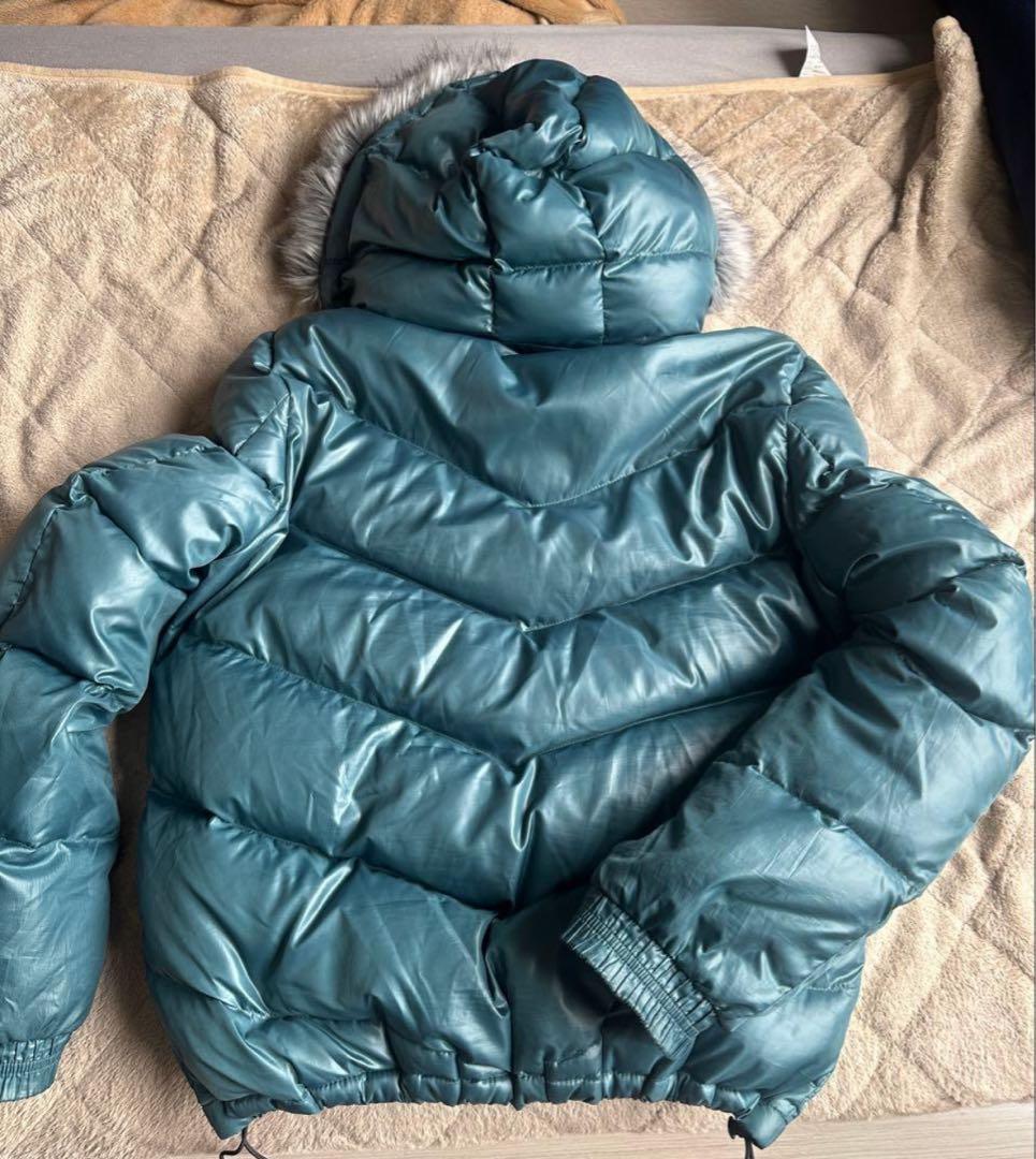 ファーダウン Y2K 短丈 ドローコード 光沢 お兄系