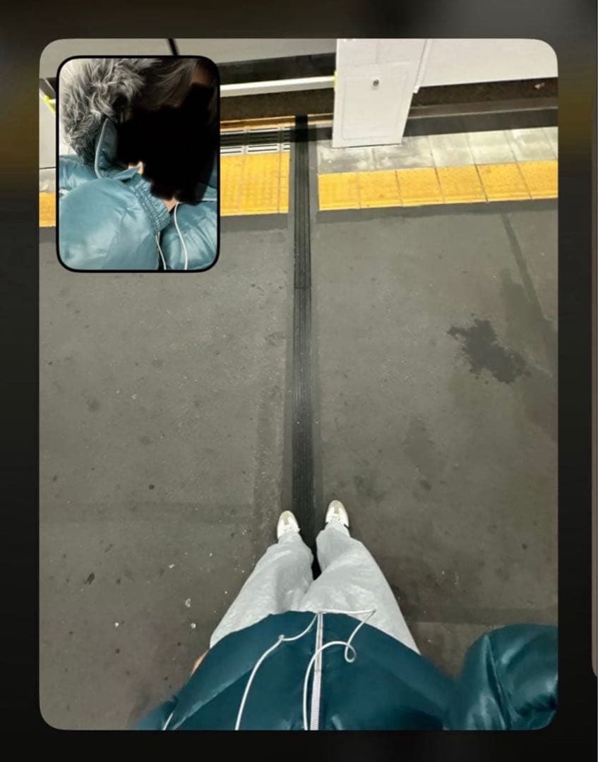 ファーダウン Y2K 短丈 ドローコード 光沢 お兄系