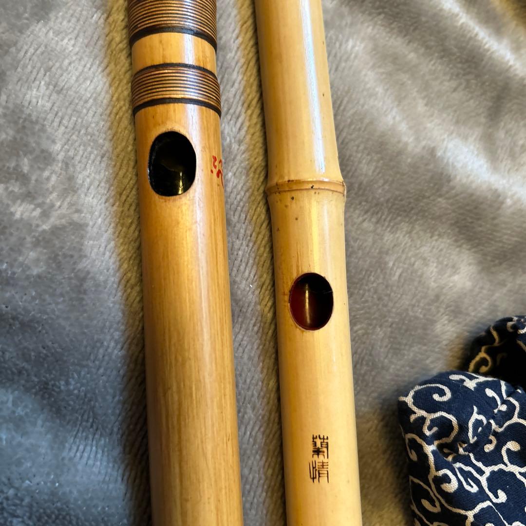蘭情篠笛 竹製 ケース付き