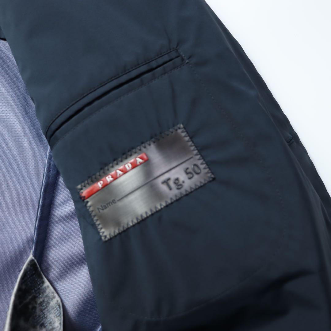 PRADA プラダ　ナイロン　テーラードジャケット ネイビー　メンズ　スポーツ