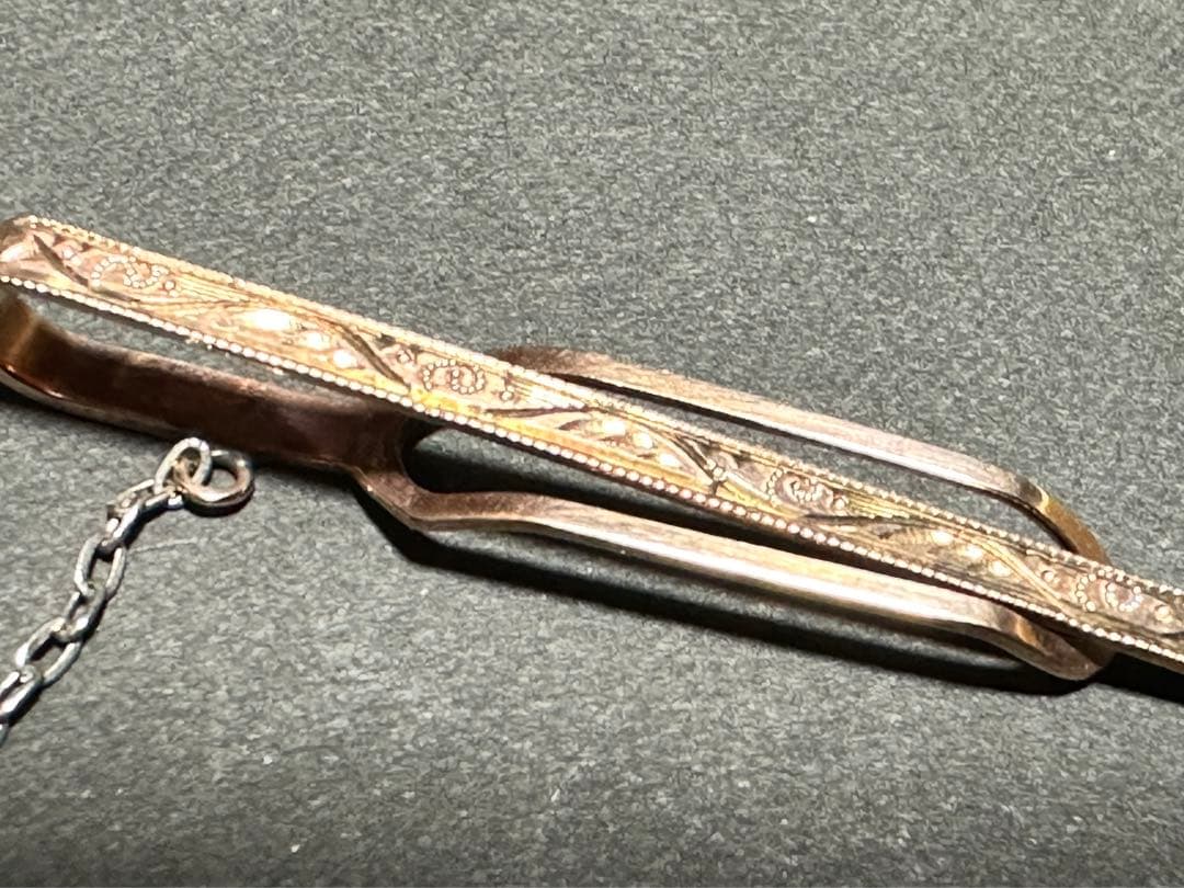 ネクタイピン K10刻印 タイバー アクセサリー ビンテージ 総重量1.5g