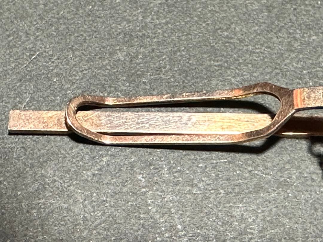 ネクタイピン K10刻印 タイバー アクセサリー ビンテージ 総重量1.5g