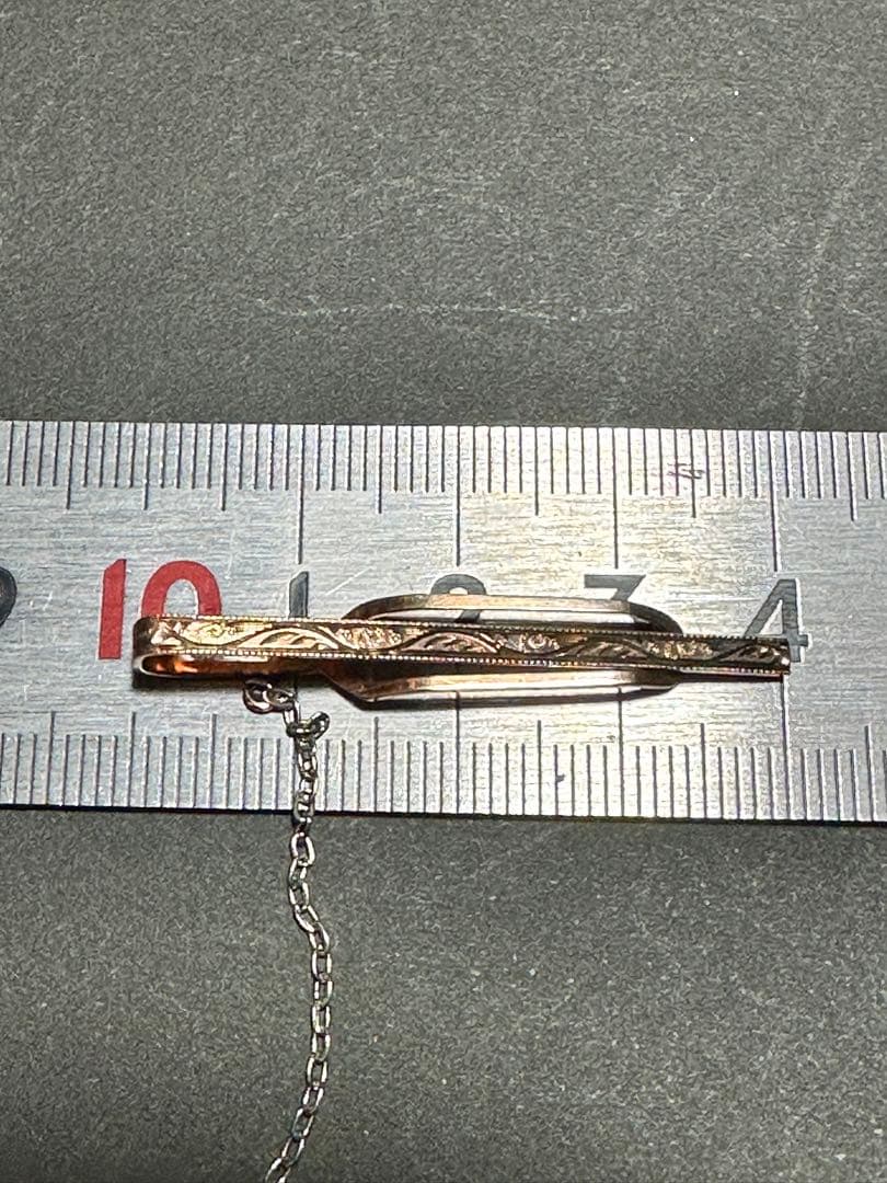 ネクタイピン K10刻印 タイバー アクセサリー ビンテージ 総重量1.5g
