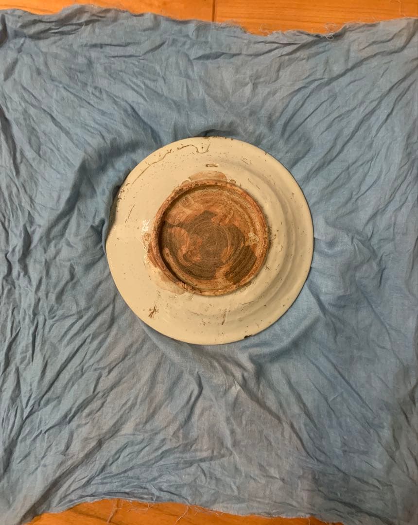 中国　漳州窯　青花花鳥文皿　明時代末期