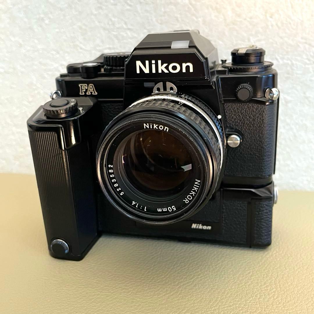 Nikon ニコン　FA ブラック＋Ai-s 50mm f/1.4＋MD-15