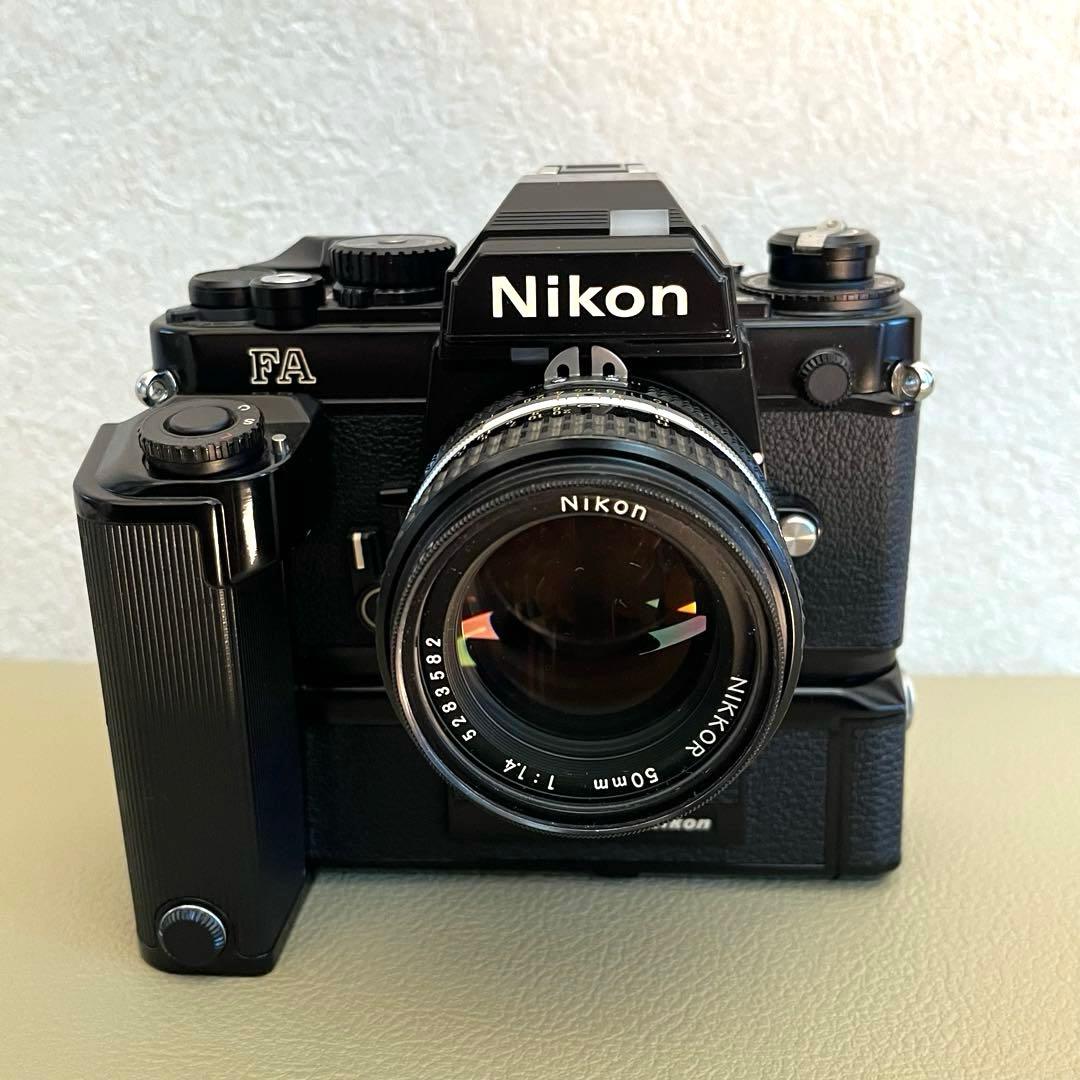 Nikon ニコン　FA ブラック＋Ai-s 50mm f/1.4＋MD-15