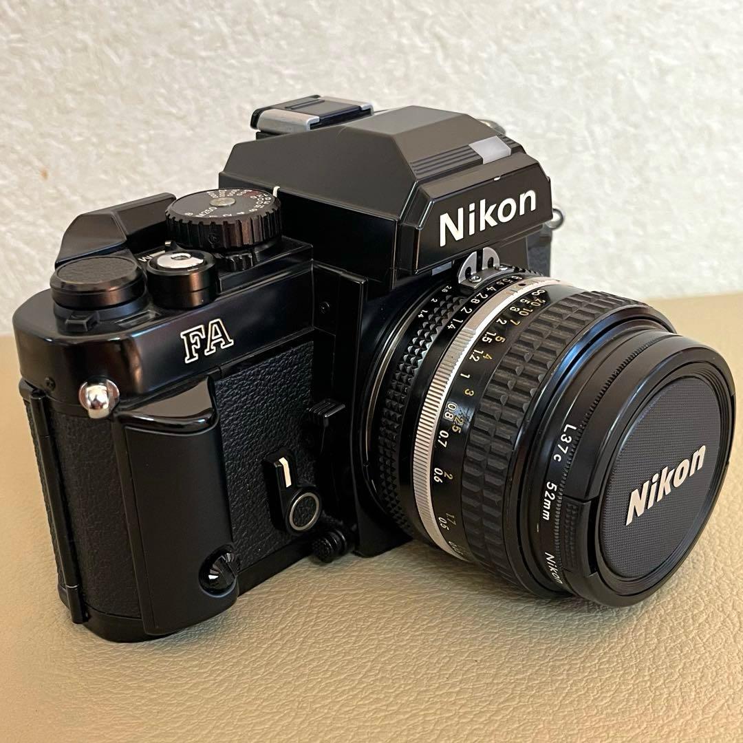 Nikon ニコン　FA ブラック＋Ai-s 50mm f/1.4＋MD-15