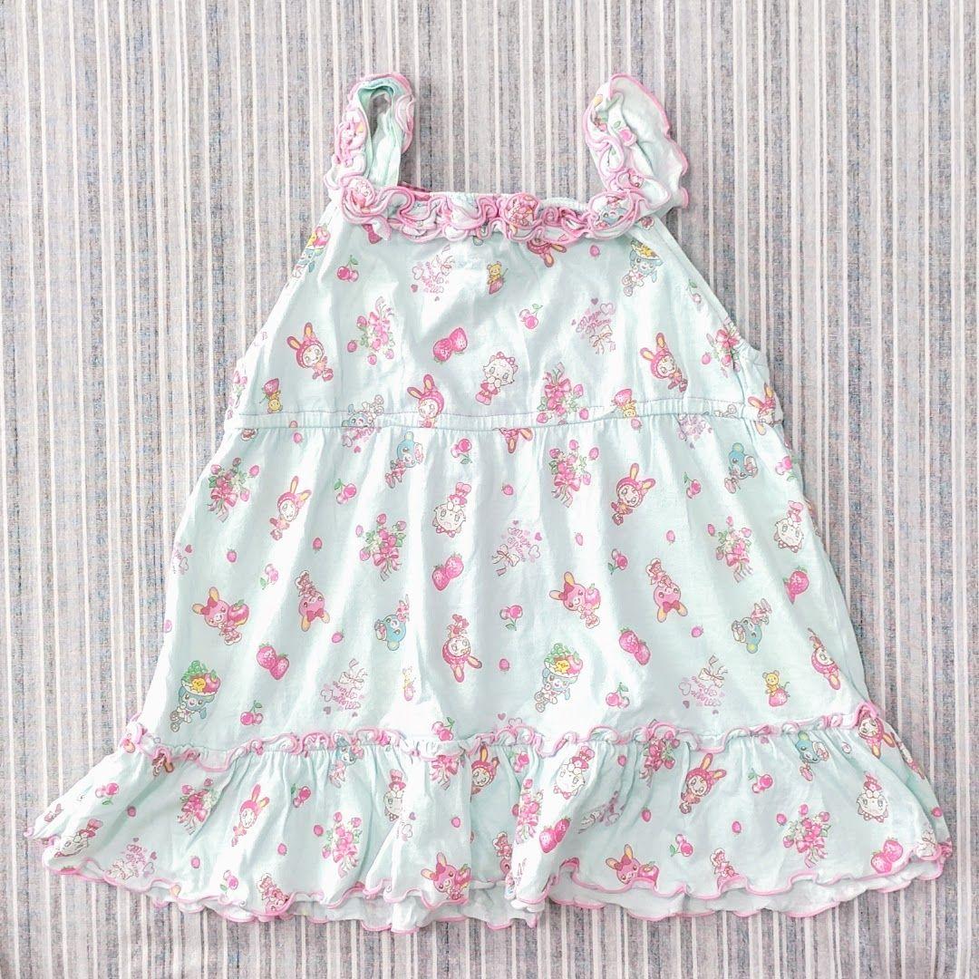 d*9様 ★良品★メゾピアノ＊ミミポポ総柄＊キャミソール＊135cm