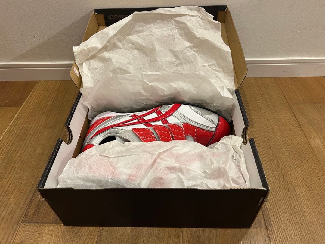 野球スパイク　27cm asics GOLDSTAGE スパイク 赤/白