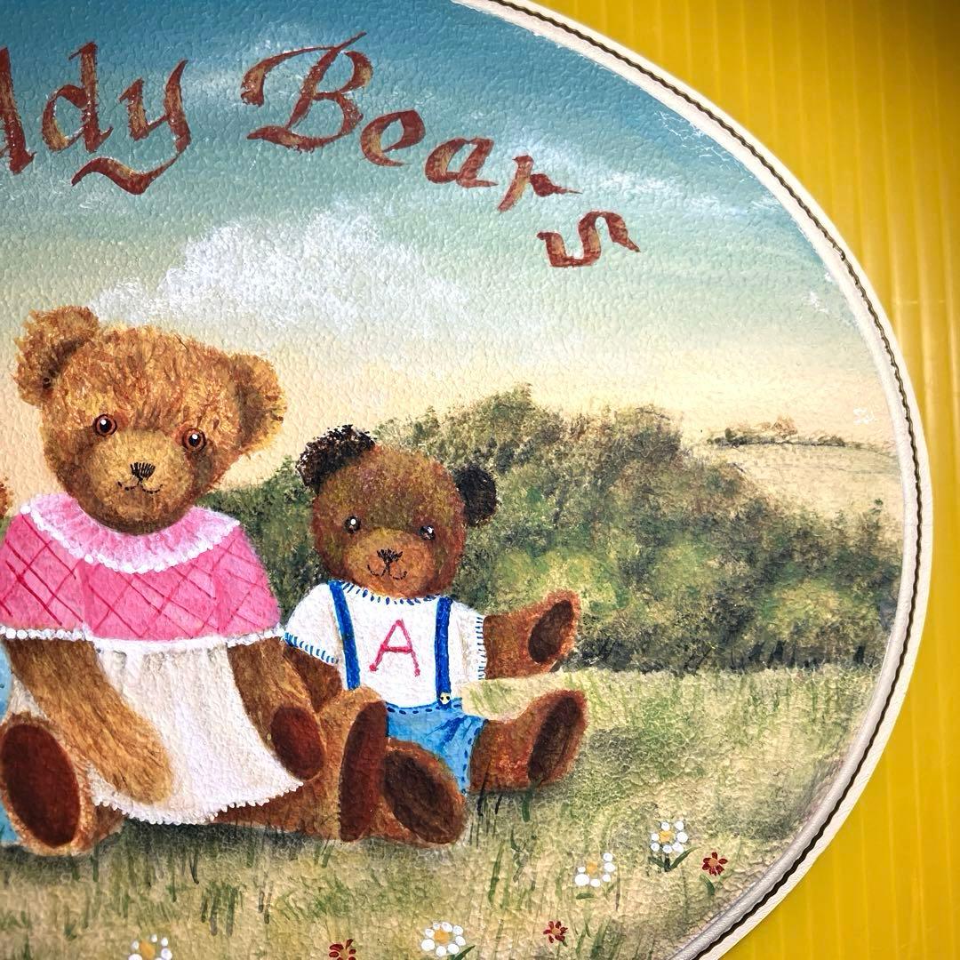 トールペイント作品　スリーベアーズのボックス　テディベア親子