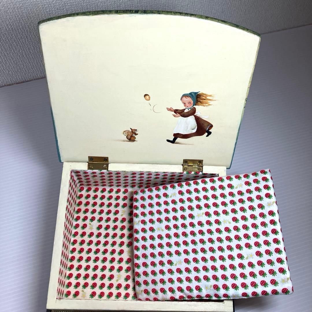 トールペイント作品　スリーベアーズのボックス　テディベア親子