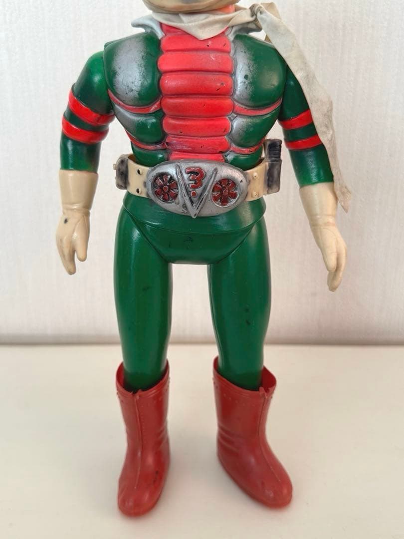 旧バンダイ 仮面ライダーV3 面取れ 当時物 マフラー付き