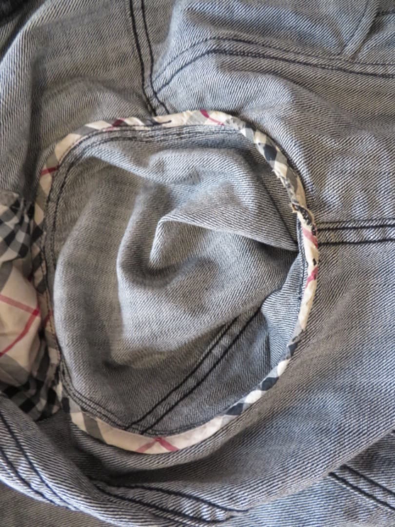 【BURBERRY LONDON】メガチェック デニムジャケット／13BR