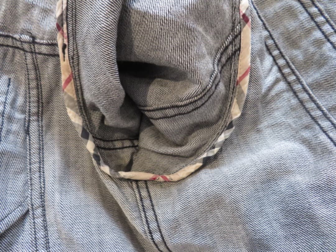 【BURBERRY LONDON】メガチェック デニムジャケット／13BR