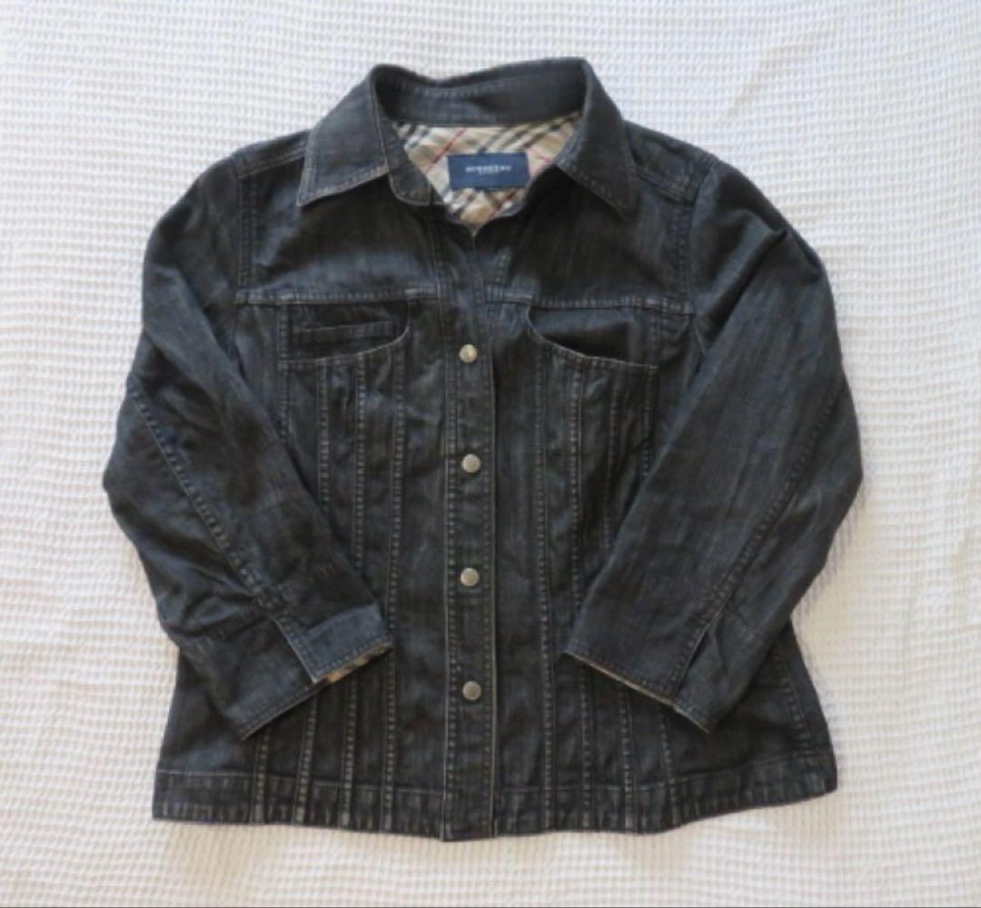 【BURBERRY LONDON】メガチェック デニムジャケット／13BR