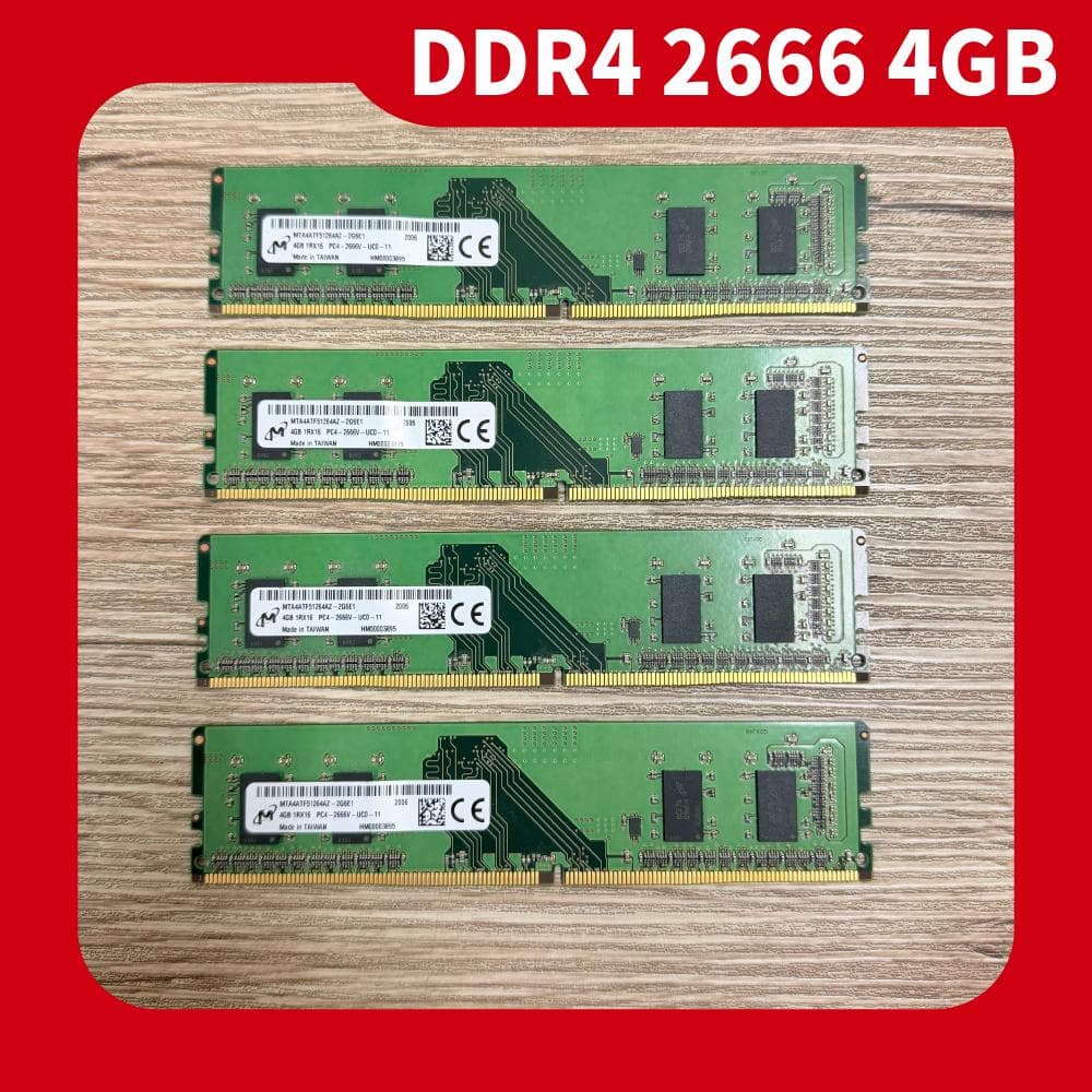 【Micron】 DDR4-2666V 4GB メモリ4枚セット計16GB
