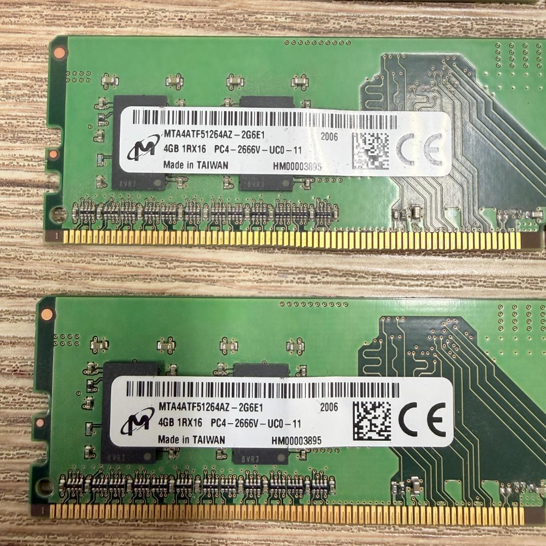 【Micron】 DDR4-2666V 4GB メモリ4枚セット計16GB