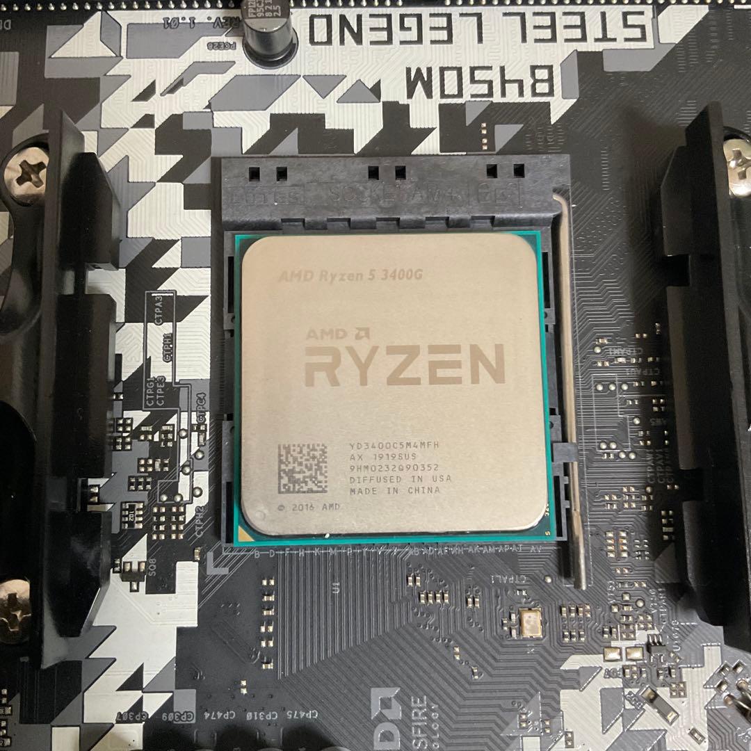 ASRock B450M STEEL LEGEND (CPU付き)