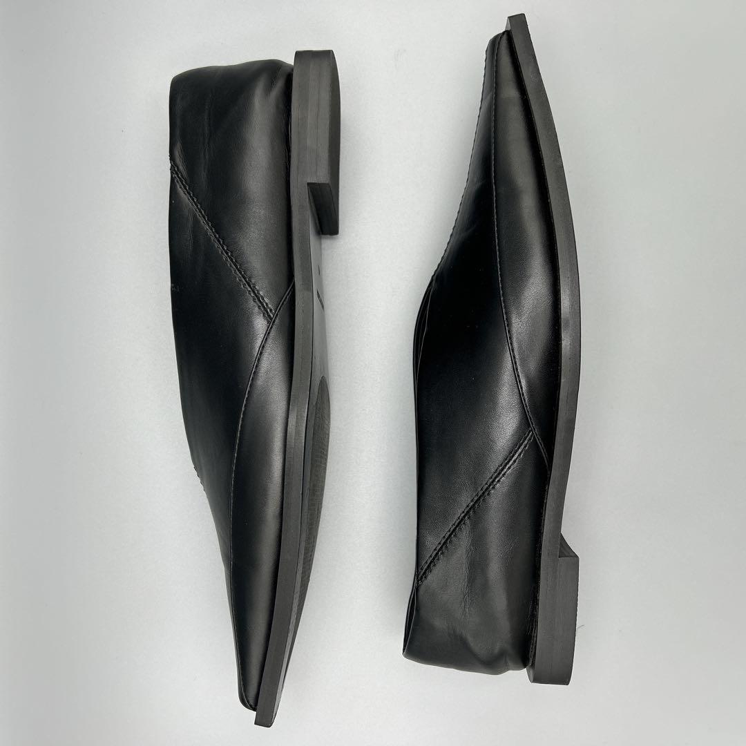 美品 STUDIO DOE フラットシューズ レザー 25cm ポインテッドトゥ