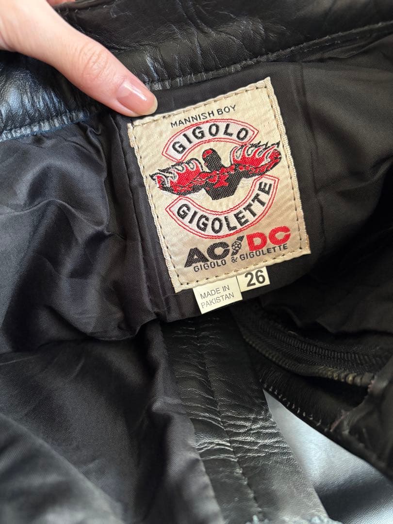 GIGOLO GIGOLETTE 本革　パンツ　レザーパンツ　ヴィンテージ　古着