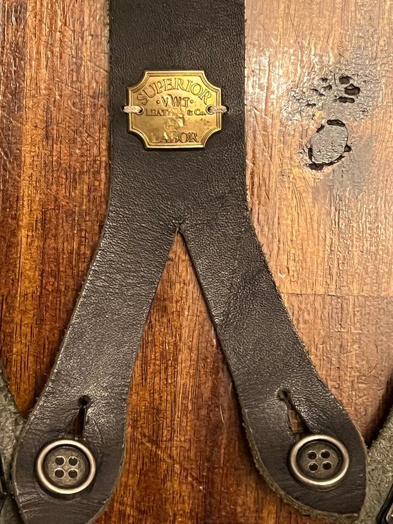 ウエストトゥワイスxシュペリオールレイバー別注コラボ　サスペンダー　激レア