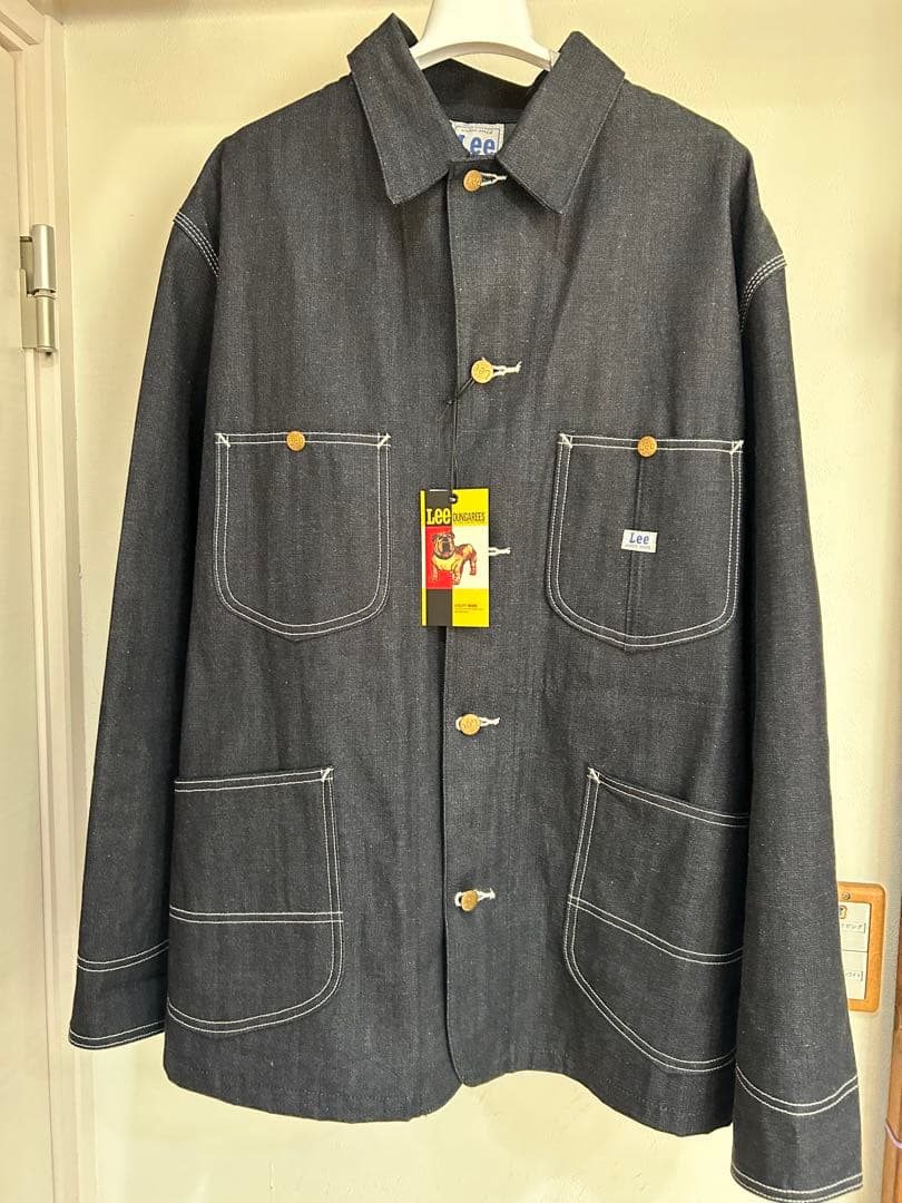 試着程度　lee ロゴジャケット　カバーオール　リジッド　ノンウォッシュ　XL