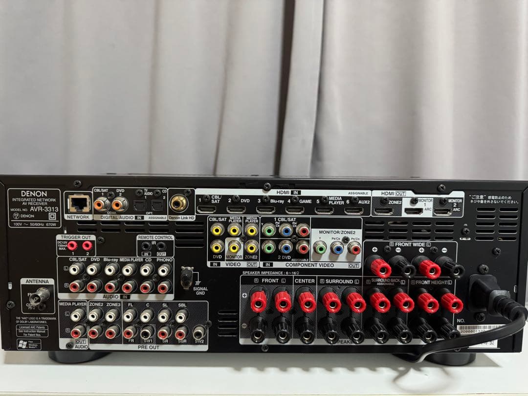 DENON AVR-3313 AVアンプ 4K対応