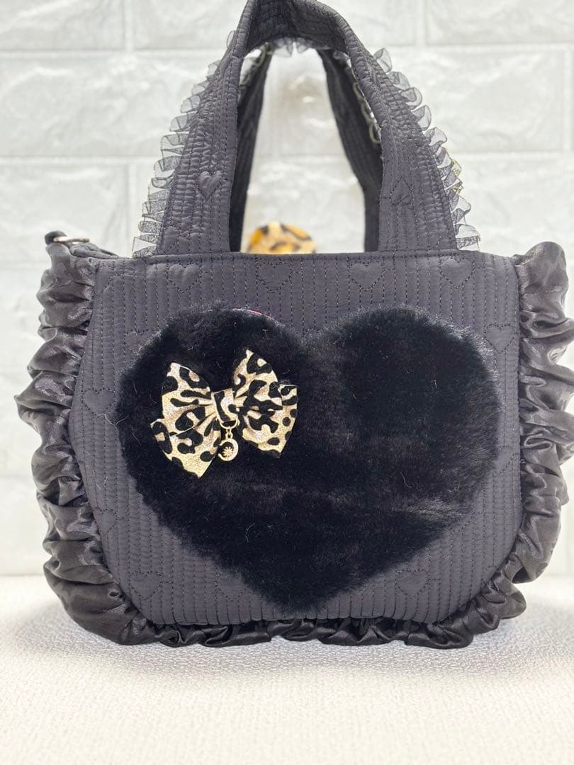 さ*ー様 コヤンイサムチョン　ハンドメイド　ギャザーバッグ　ヒョウ柄うさちゃん