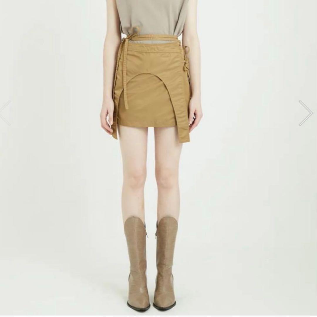 スカート VIAVANDA STRINGS WRAP SKIRT BLACK