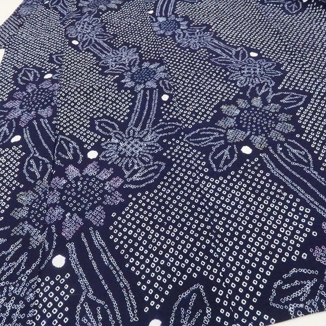 新品 有松鳴海絞り 向日葵 夏着物 仕付け糸付“ヒマワリ”高級浴衣 3857