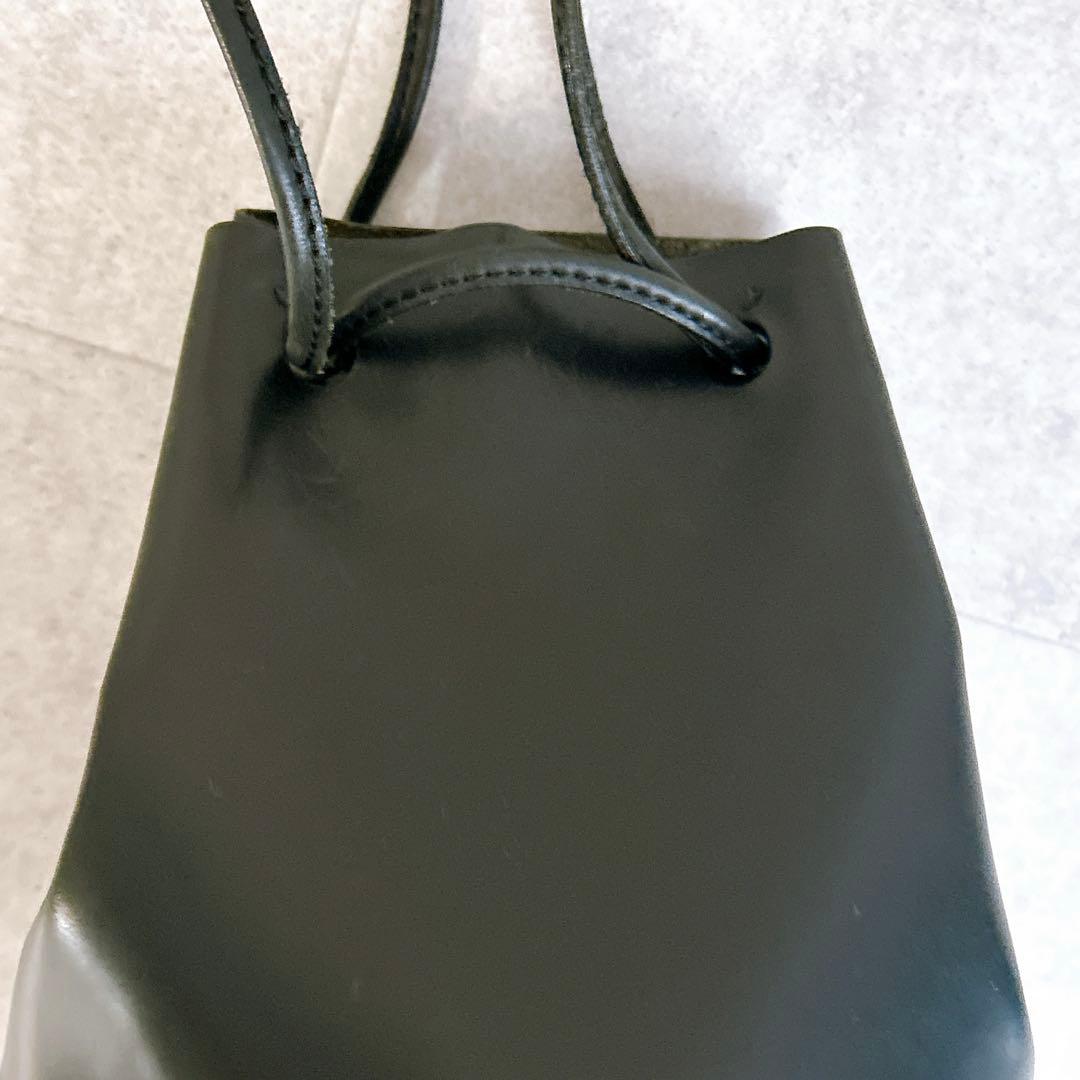 エバゴス ebagos カゴバッグ オイルショルダー 鏡付き 紅籐 レザー