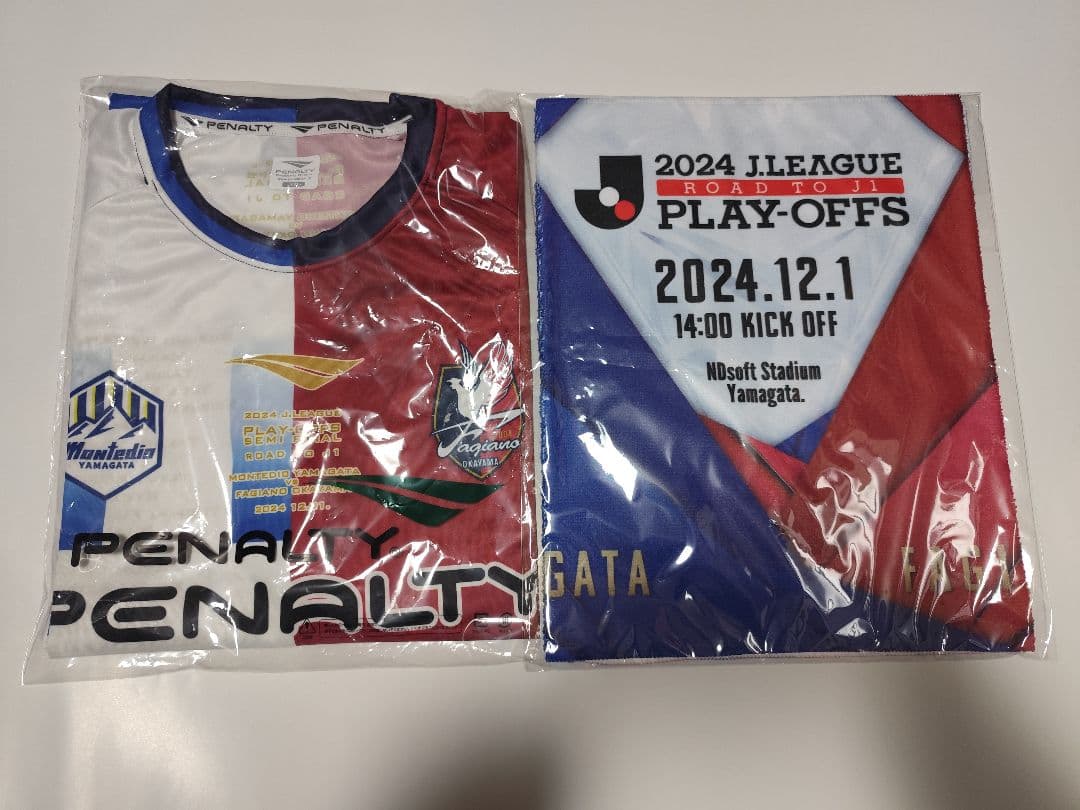 モンテディオ　2024 Jリーグプレーオフ記念ユニフォームとフェイスタオル付き