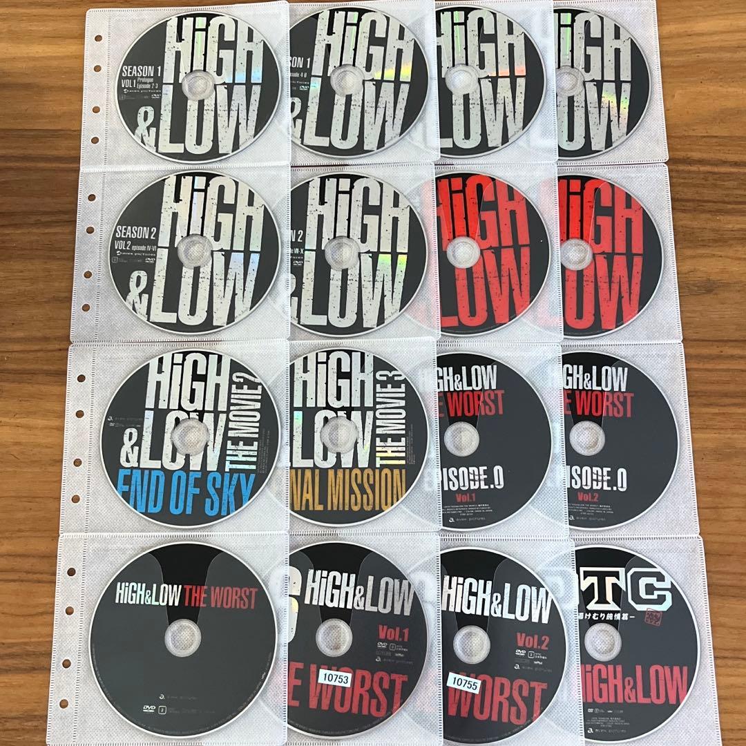 HiGH&LOW DVD 16枚セット