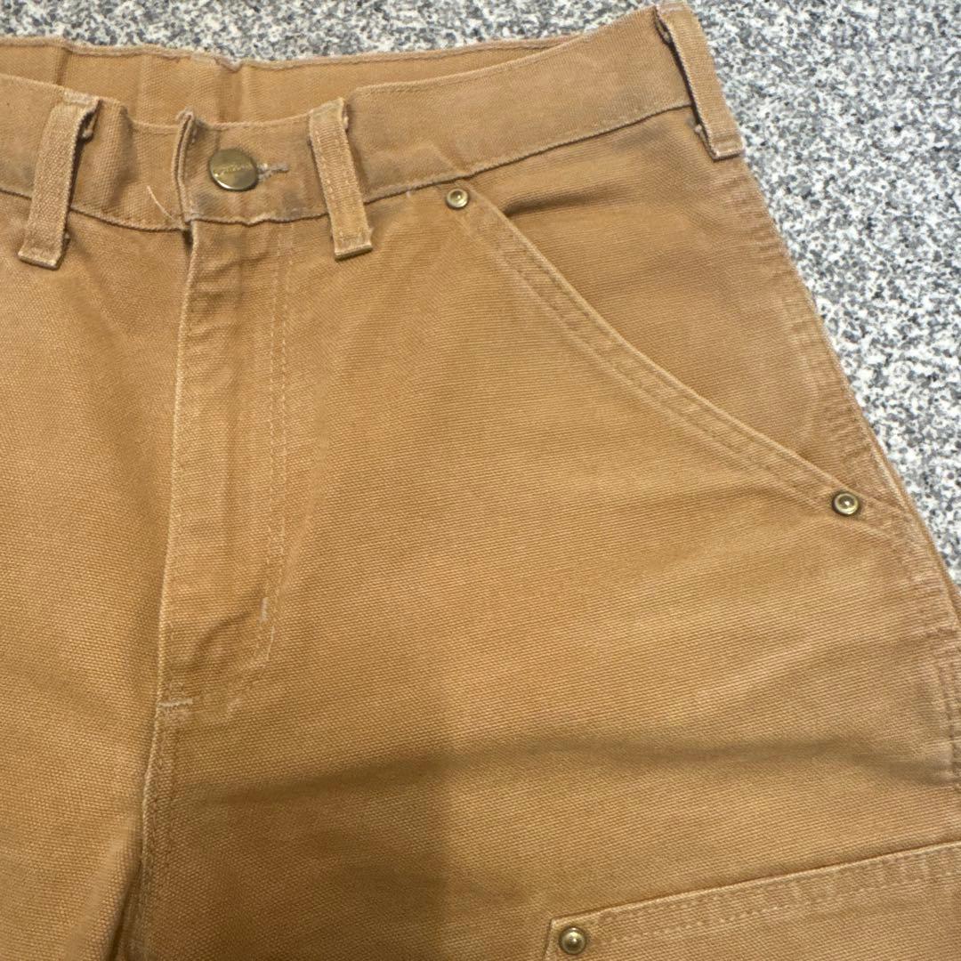 【USA製・W30】名作 カーハート B01 ダブルニー ダックパンツ ベージュ