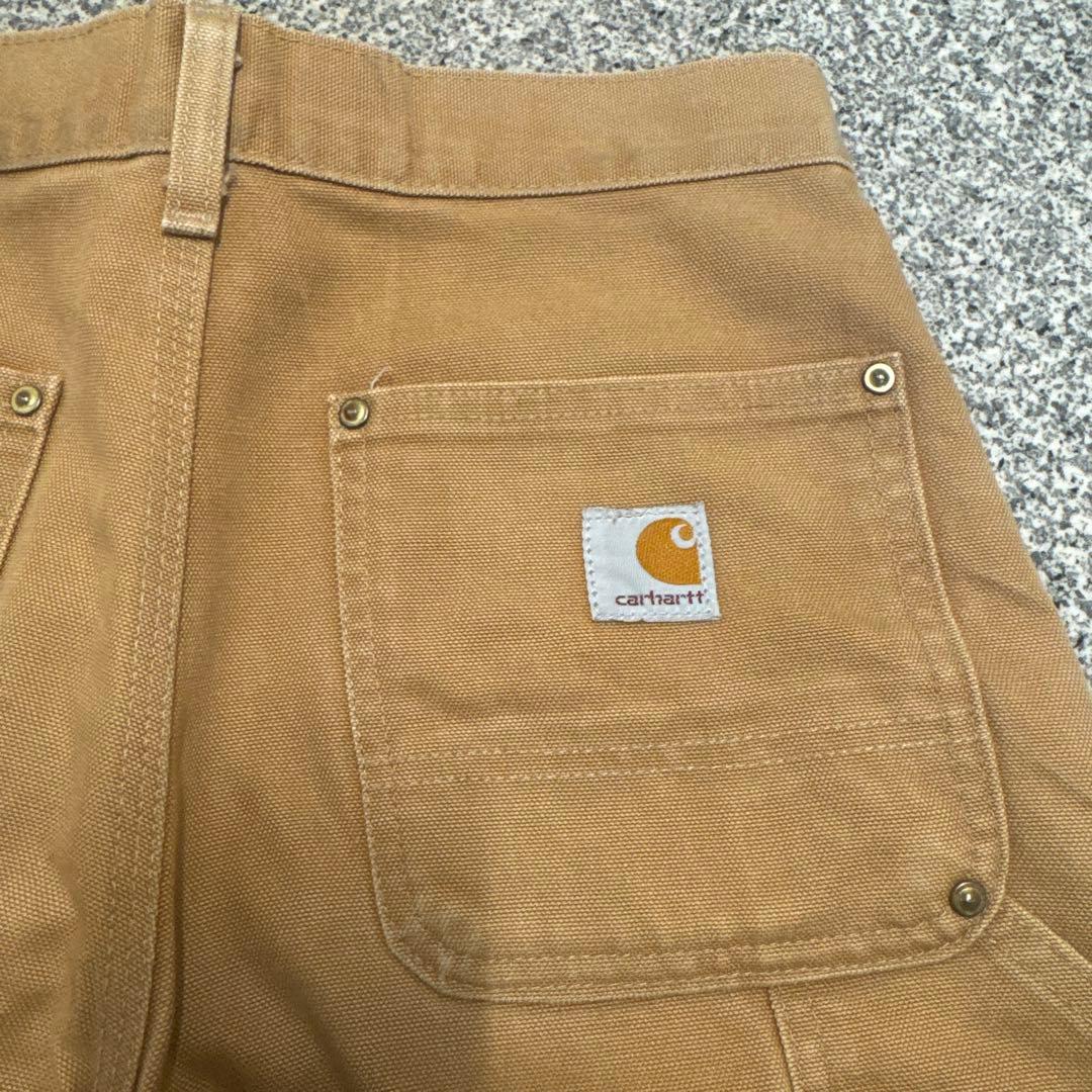 【USA製・W30】名作 カーハート B01 ダブルニー ダックパンツ ベージュ