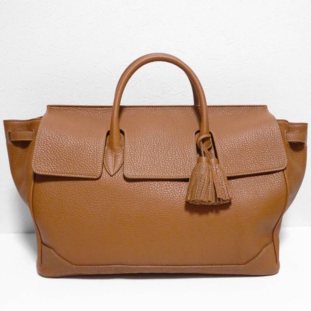 ACATE OSTRO-S シュリンクレザー フラップ ボストンバッグ20.3万