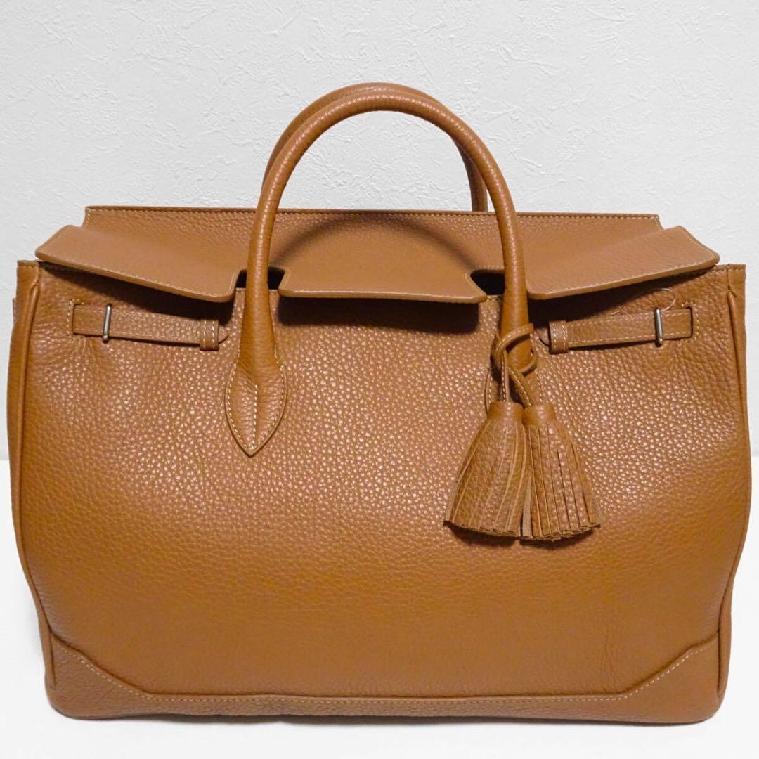 ACATE OSTRO-S シュリンクレザー フラップ ボストンバッグ20.3万