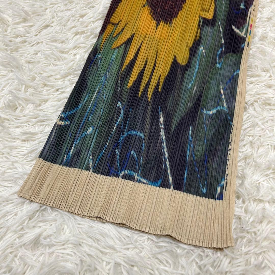 PLEATS PLEASE 97SS 荒木経惟 ひまわり 転写 ワンピース