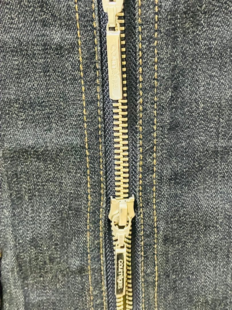 美品　Courreges クレージュ ロゴ ジップ　ジージャン　M