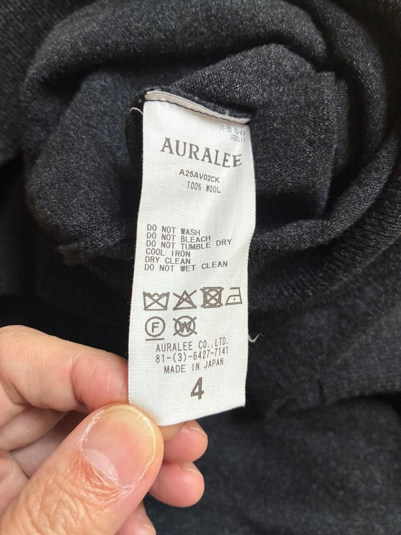 トップス HIGH TWIST WOOL KNIT V-NECK P/O 4