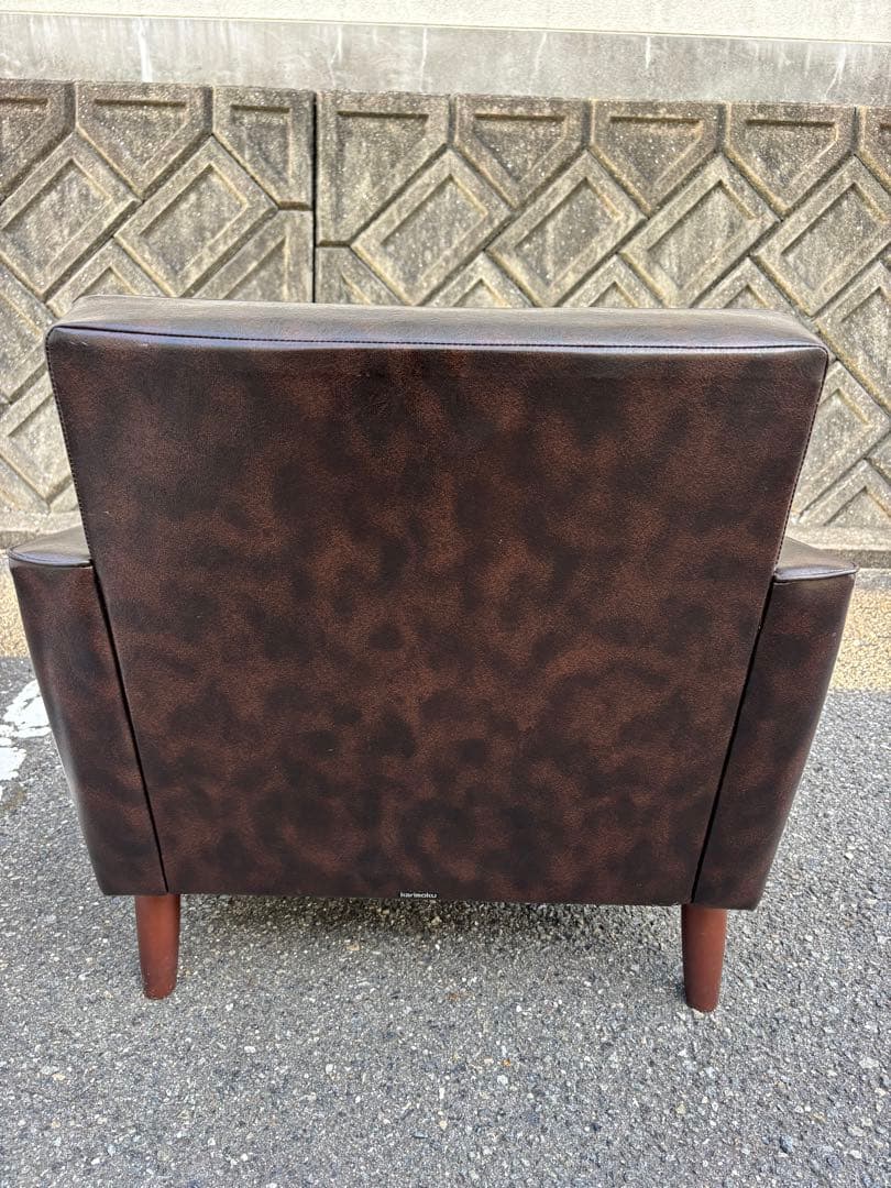 【カリモク】 ロビーチェア　 1人掛け　ソファ 　アームチェア 　ダークブラウン